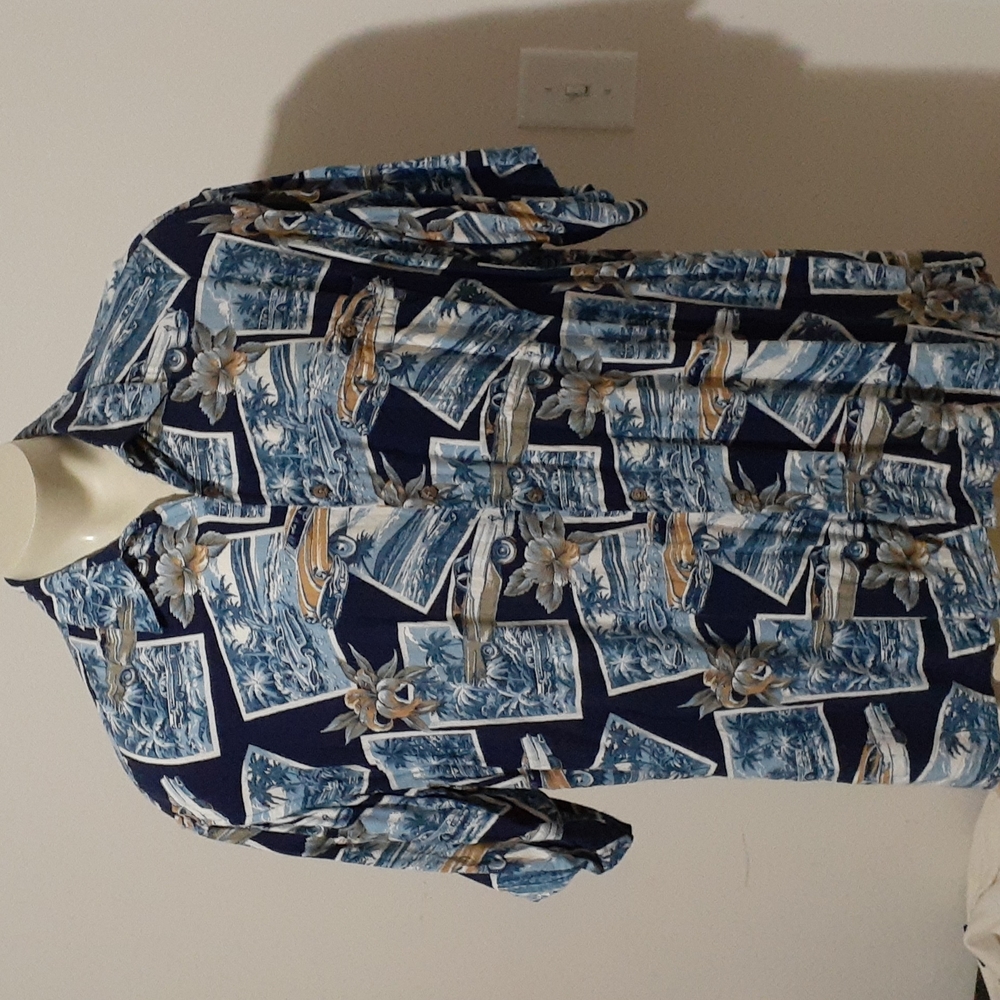 Campia Moda Hawaiian Floral Cruiser Cars Short Sleeve Shirt Size 2XLCampia Moda